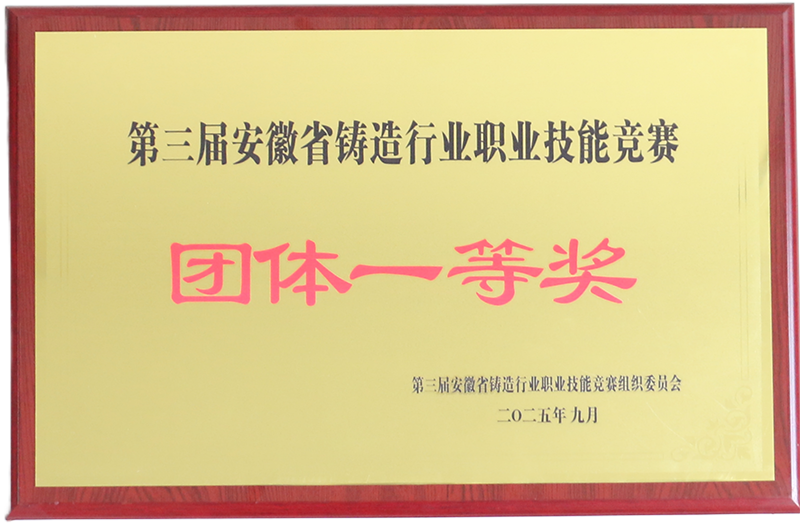 第三届安徽省铸造行业职业技术较量集体一等奖.png